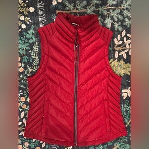 Tommy Hilfiger Women's Cherry Red Quilted Vest